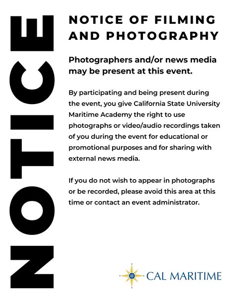 PUBLIC ADVISORY: PHOTOGRAPHY .